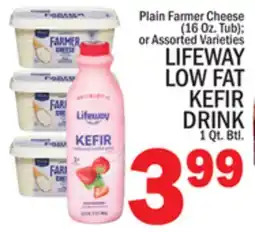 C Town LIFEWAY LOW FAT KEFIR DRINK 1 Qt. Btl offer