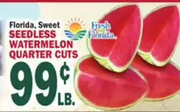 C Town Fresh From Florida SEEDLESS WATERMELON QUARTER CUTS offer