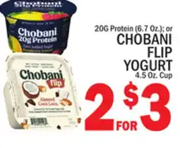 C Town CHOBANI FLIP YOGURT 4.5 Oz. Cup offer