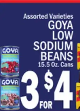 C Town GOYA LOW SODIUM BEANS offer