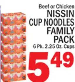 C Town NISSIN CUP NOODLES FAMILY PACK offer