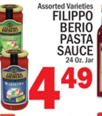 C Town FILIPPO BERIO PASTA SAUCE offer