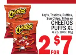 C Town Lay's, Tostitos, Ruffles, Sun Chips, Fritos or CHEETOS PUFFS XL offer
