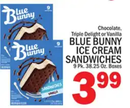 C Town BLUE BUNNY ICE CREAM SANDWICHES 9 Pk. 38.25 Oz. Boxes offer