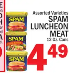 C Town SPAM LUNCHEON MEAT offer