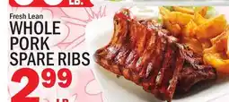 C Town WHOLE PORK SPARE RIBS offer