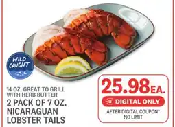 Kings Food Markets 2 PACK OF 7 OZ. NICARAGUAN LOBSTER TAILS offer