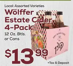 DeCicco & Sons Wölffer Estate Cider 4-Pack offer
