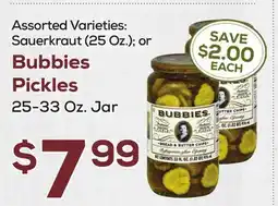 DeCicco & Sons Bubbies Pickles 25-33 Oz. Jar offer