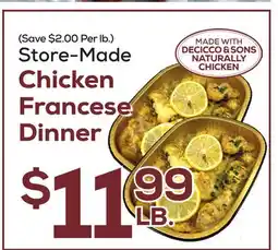 DeCicco & Sons Chicken Francese Dinner offer