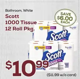 DeCicco & Sons Scott 1000 Tissue 12 Roll Pkg offer