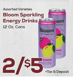DeCicco & Sons Bloom Sparkling Energy Drinks offer