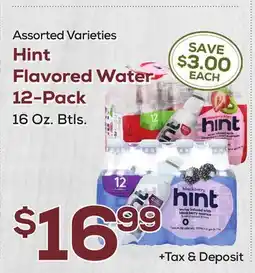 DeCicco & Sons Hint Flavored Water 12-Pack offer
