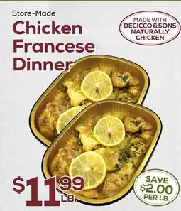 DeCicco & Sons Chicken Francese Dinner offer