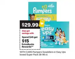 CVS Pampers Swaddlers or Easy Ups boxed Super Pack offer