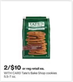 CVS Tate's Bake Shop cookies 5.5-7 oz offer