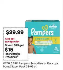 CVS Pampers Swaddlers or Easy Ups boxed Super Pack offer