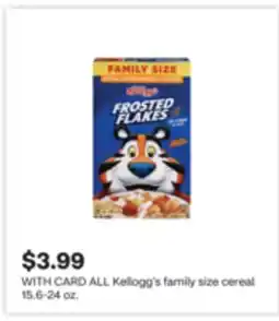 CVS ALL Kellogg's family size cereal offer