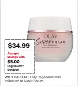 CVS ALL Olay Regenerist Max collection or Super Serum offer