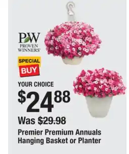 The Home Depot PROVEN WINNERS Premier Premium Annuals Hanging Basket or Planter offer