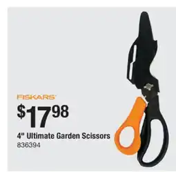 The Home Depot Fiskars 4 Ultimate Garden Scissors offer