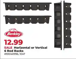 Runnings Horizontal or Vertical 6 Rod Racks offer