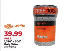 Runnings 1,320' + 300' Poly Wire offer