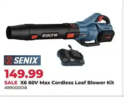 Runnings X6 60V Max Cordless Leaf Blower Kit offer