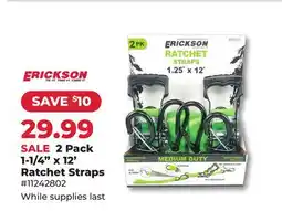 Runnings 2 Pack 1-1/4 x 12' Ratchet Straps offer