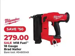 Runnings M18 Fuel 18 Gauge Brad Nailer offer