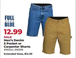 Runnings Men's Denim 5 Pocket or Carpenter Shorts offer