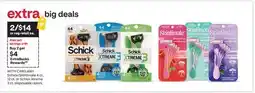 CVS ANY Schick/Skintimate 4 ct., 12 ct. or Schick Xtreme 3 ct. disposable razors offer