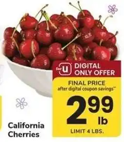 Safeway California Cherries offer