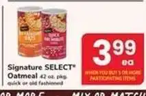 Safeway Signature SELECT Oatmeal offer