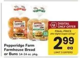 Safeway Pepperidge Farm Farmhouse Bread or Buns offer