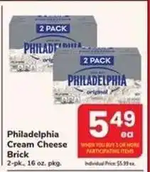 Safeway Philadelphia Cream Cheese Brick offer