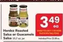 Safeway Herdez Roasted Salsa or Guacamole Salsa offer