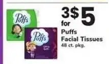 Safeway Puffs Facial Tissues offer