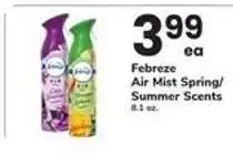 Safeway Febreze Air Mist offer
