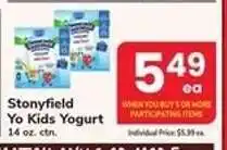 Safeway Stonyfield Yo Kids Yogurt offer