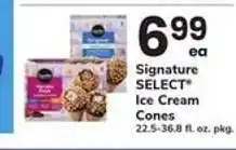 Safeway Signature Select Ice Cream Cones offer