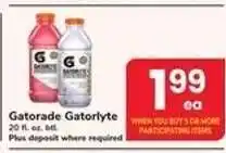 Safeway Gatorade Gatorlyte offer