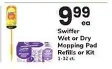 Safeway Swiffer Wet or Dry Mopping Pad Refills or Kit offer