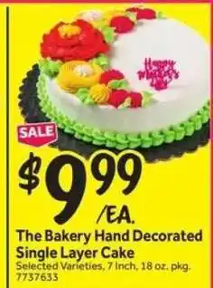 Stop&Shop The Bakery Hand Decorated Single Layer Cake offer