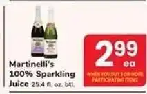 Safeway Martinelli's 100% Sparkling Juice offer