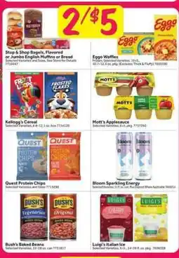 Stop&Shop Stop & Shop Bagels, Flavored or Jumbo English Muffins or Bread offer