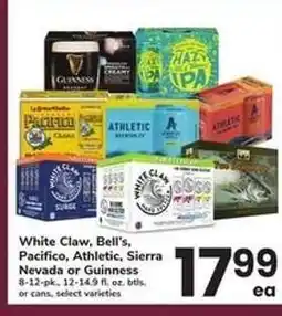 Safeway White Claw, Bell's, Pacifico, Athletic, Sierra Nevada or Guinness offer