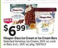 Stop&Shop Häagen-Dazs Ice Cream or Ice Cream Bars offer