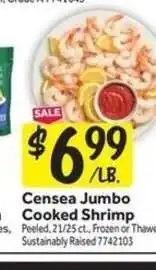 Stop&Shop Censea Jumbo Cooked Shrimp offer