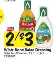 Stop&Shop Wish-Bone Salad Dressing offer